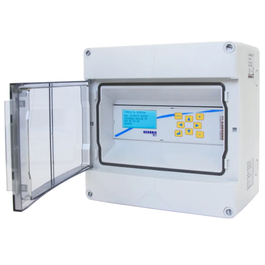 Programador de riego Agronic Bit para control agrícola digital.